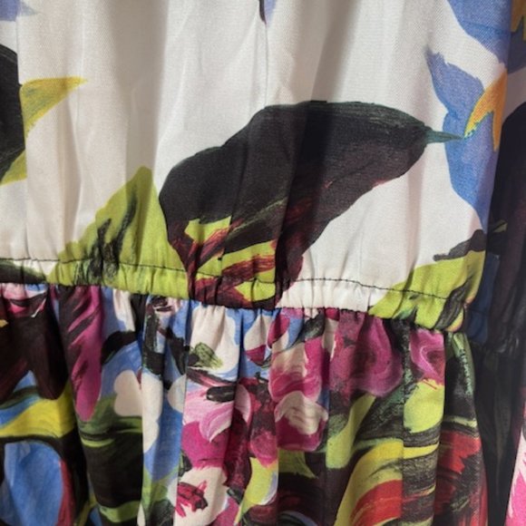 NWT Pierre Cardin Paris Floral Multi Color Dress Size Small - Picture 5 of 6